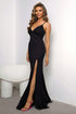 lace-up-spaghetti-strap-split-dress Sophia's Trends - Sophia's Style-Black-S
